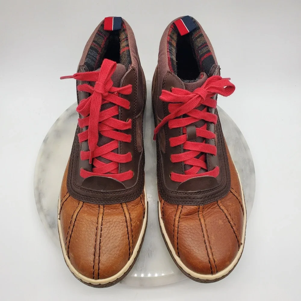 Tommy Hilfiger Dominy 2 Mens Size 10 Duck‎ Boots Leather Winter Snow Rain Shoes